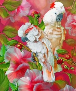 Salmon Cockatoo Birds Paint By Numbers