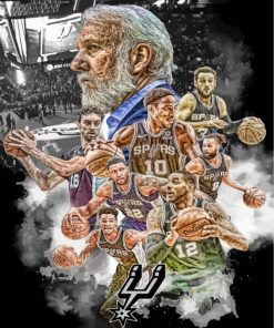 San Antonio Spurs Basketball Paint By Numbers