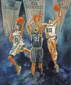 San Antonio Spurs Basketball Paint By Numbers