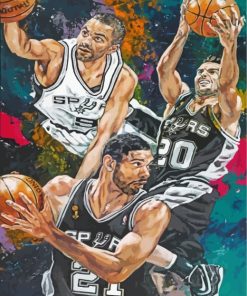San Antonio Spurs Basketball Paint By Numbers