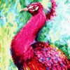 Pink Peacock Painting Paint By Numbers