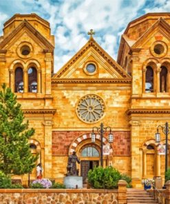 Santa Fe Cathedral Landmark Paint By Numbers