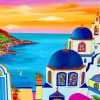 Santorini Island Escape Paint By Numbers