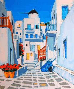 Santorini Island Greece Paint By Numbers