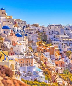 Santorini Blue View Paint By Numbers