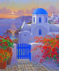 Santorini Greece Escape Paint By Numbers