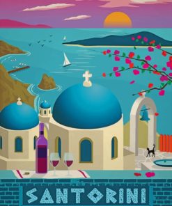 Santorini Greek Islands Paint By Numbers
