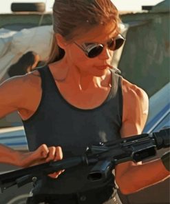 Sarah Connor Terminator Movies Paint By Numbers