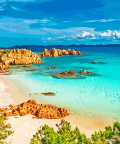 Sardinia Mediterranean Blue Paint By Numbers
