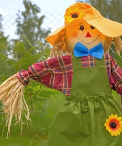 Scarecrow Girl Farm Theme Paint By Numbers