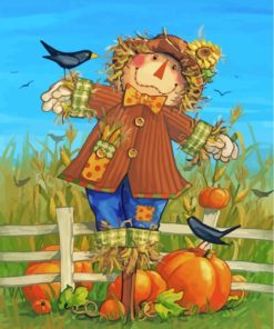 Farm Scarecrow Scene Paint By Numbers
