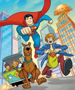 Superman and Scooby Doo Adventure Paint By Numbers