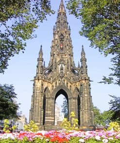 Scott Monument Edinburgh Architecture Paint By Numbers