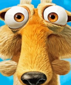Ice Age Scrat Cartoon Paint By Numbers
