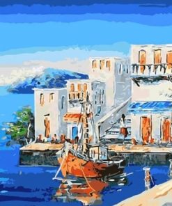 Seaside Cityscape Paint By Numbers