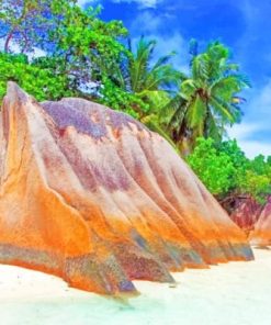 Seychelles Islands Beach Paint By Numbers
