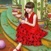 Shiori Maysumoto Red Dress Art Paint By Numbers
