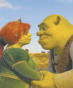 Shrek and Fiona Couple Love Paint By Numbers
