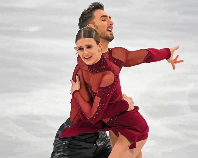 Finalizing Couple Skating Artwork