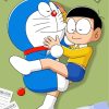 Sleepy Doraemon Anime Paint By Numbers
