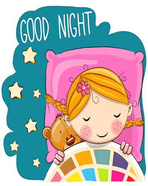 final touches on Sleepy Anime Girl painting