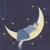 Sleepy Girl on Crescent Moon Paint By Numbers