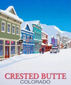 Colorful Crested Butte Buildings Paint By Numbers
