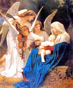 William Bouguereau's Song of the Angels Paint By Numbers