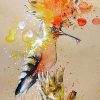 Splattered Bird Art Paint By Numbers