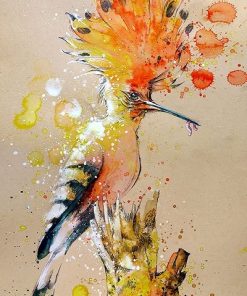 Splattered Bird Art Paint By Numbers
