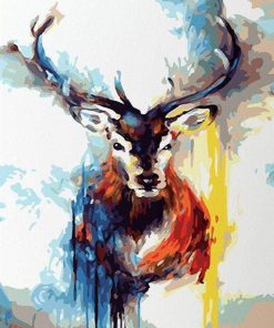 Splatter Buck Antlers Paint By Numbers