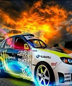 Sporty Engine Car Paint By Numbers