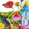 Butterfly Garden Scene Paint By Numbers