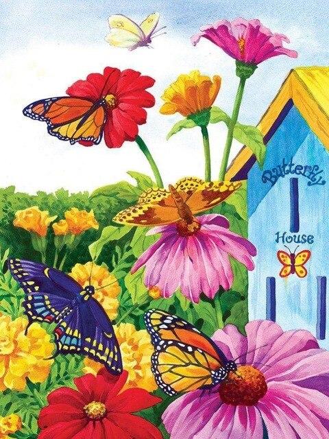 Finalizing the Butterfly Garden Scene Painting