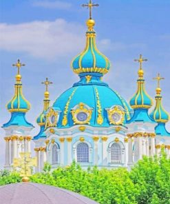 Saint Andrew Church Ukraine Paint By Numbers