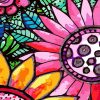 Stained Glass Sunflower Paint By Numbers