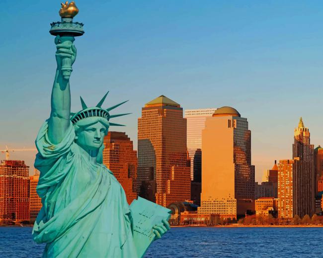 Completed Liberty Monument NYC artwork