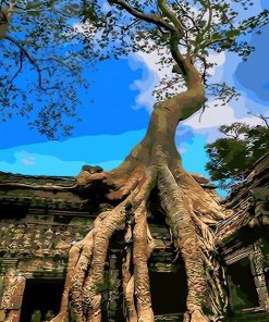 Cambodian Silk Cotton Tree Paint By Numbers