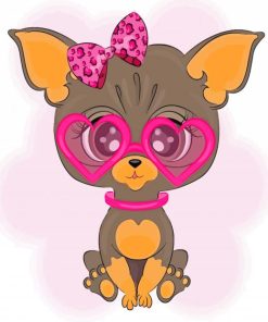 Stylish Chihuahua Puppy Paint By Numbers