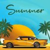 Summer Yellow Car Paint By Numbers