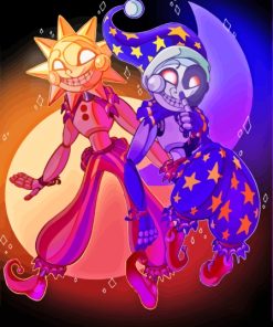 Sundrop and Moondrop Cartoon Inspirations Paint By Numbers