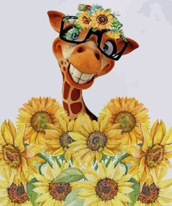 Sunflower Giraffe Painting Experience Paint By Numbers
