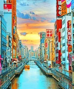 Osaka City Sunrise Paint By Numbers
