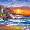 Coastal Lighthouse Seascape Paint By Numbers