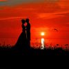 Romantic Sunset Silhouette Paint By Numbers