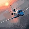 Golden Sky Plane Paint By Numbers