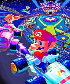 Super Mario Kart Video Games Paint By Numbers