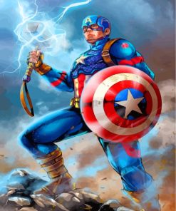 Marvel Captain America Paint By Numbers