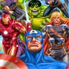 Captain America Superheroes Paint By Numbers