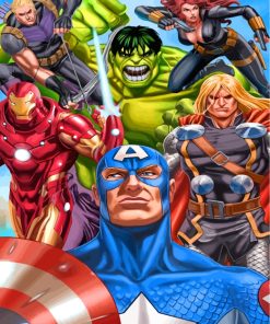 Captain America Superheroes Paint By Numbers